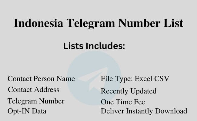 Indonesia Telegram Number List
