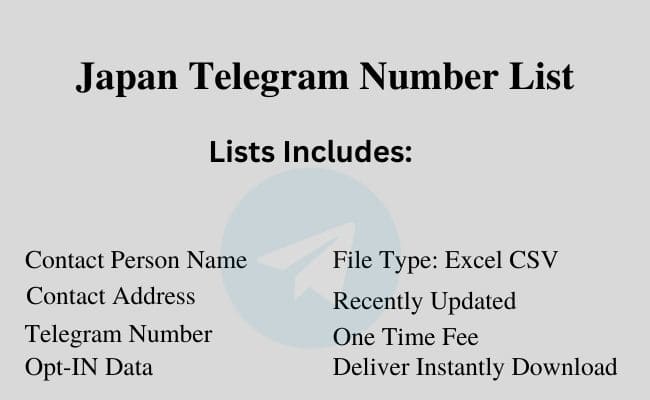 Japan Telegram Number List