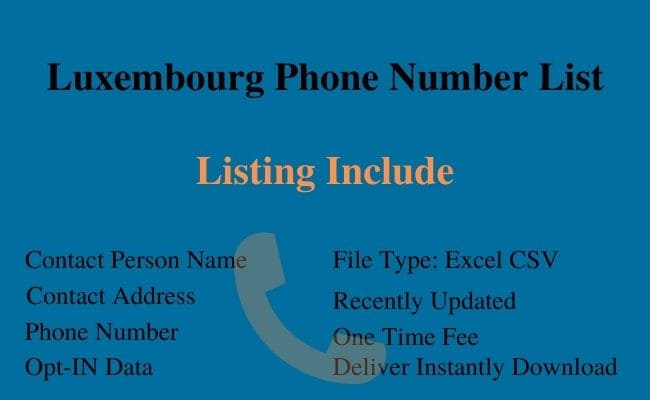 Luxembourg Mobile Number List