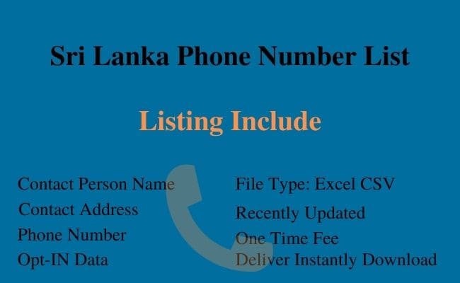Sri Lanka Phone Number List
