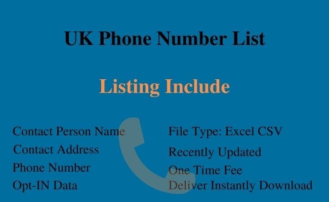 UK Phone Number List