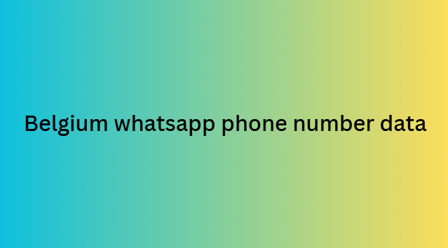 Belgium whatsapp phone number data