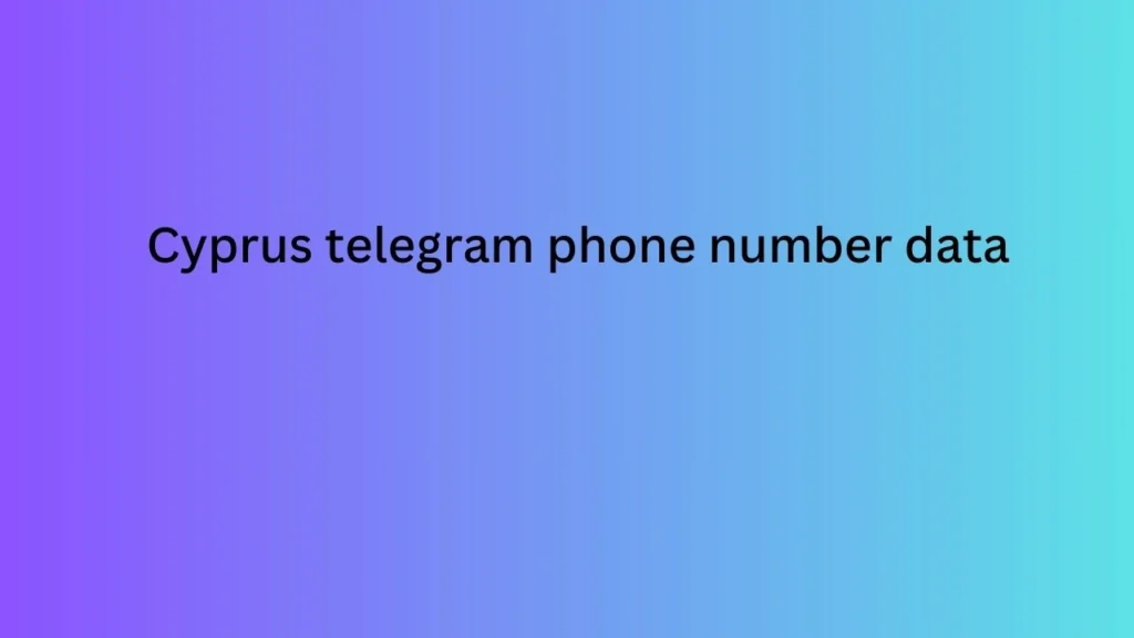 Cyprus telegram phone number data