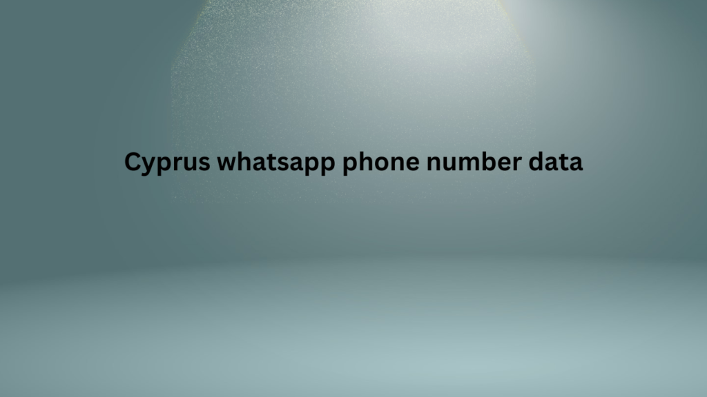 Cyprus whatsapp phone number data