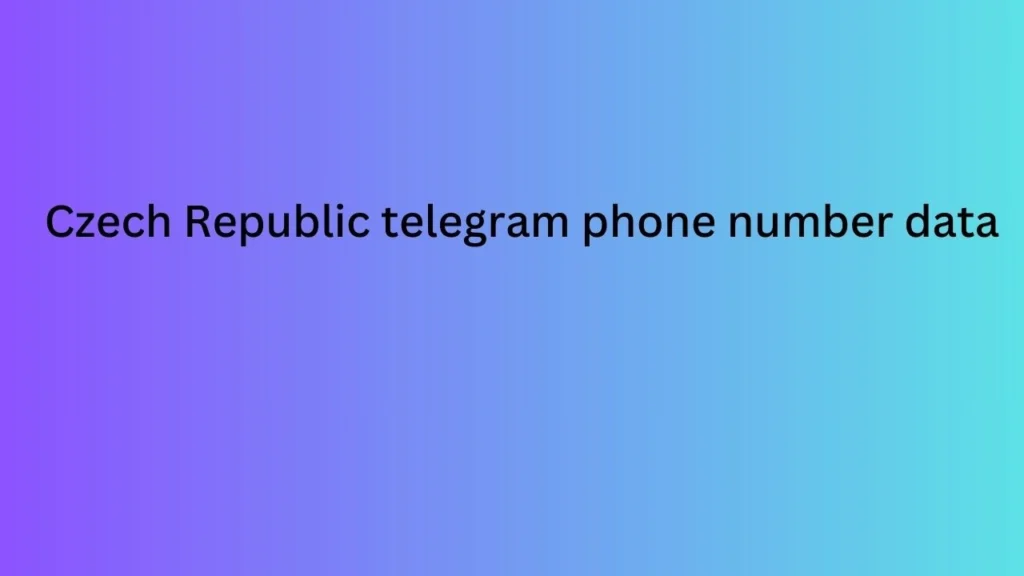 Czech Republic telegram phone number data