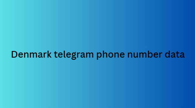 Denmark telegram phone number data