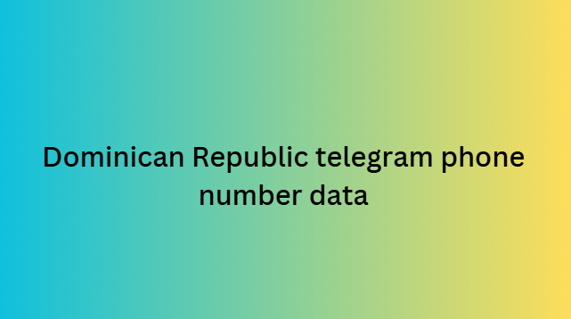 Dominican Republic telegram phone number data