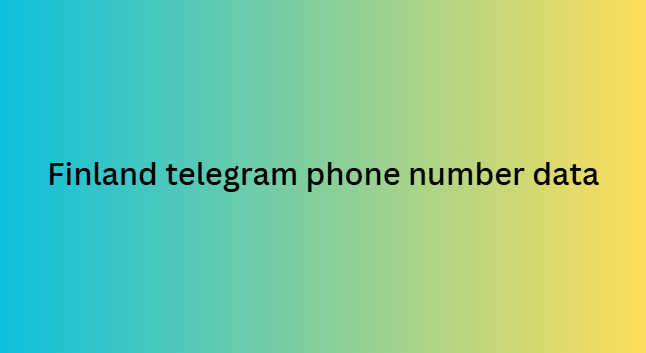 Finland telegram phone number data