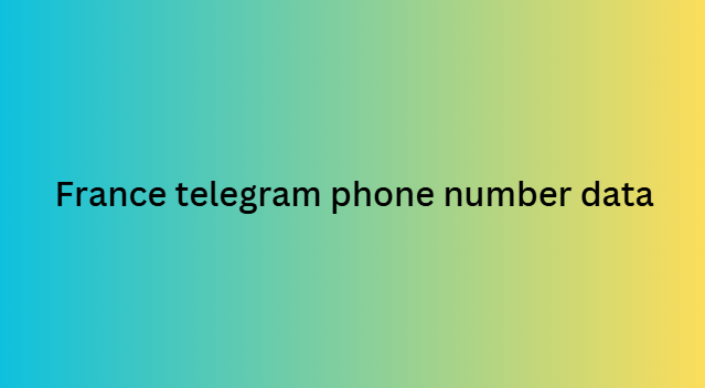 France telegram phone number data