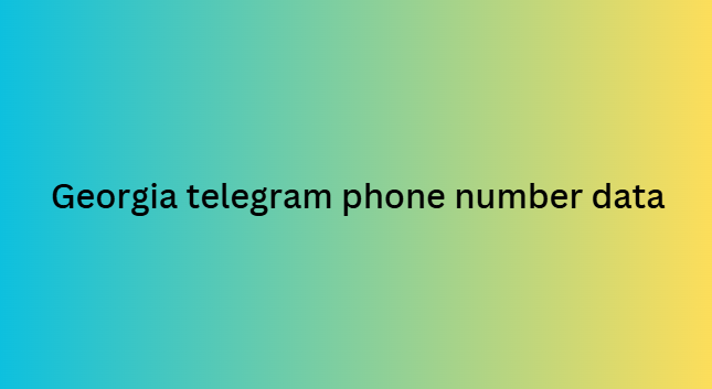 Georgia telegram phone number data