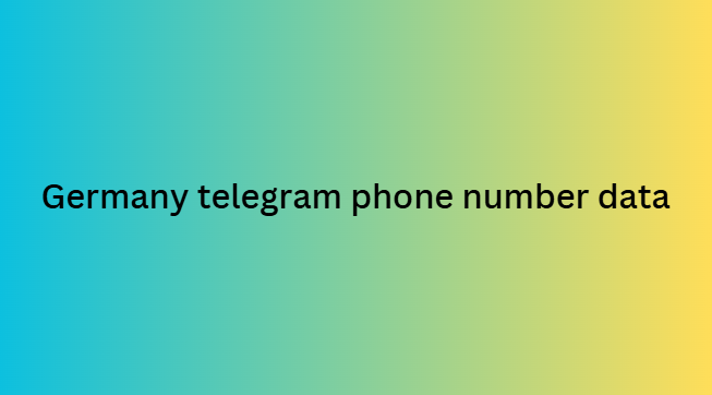 Germany telegram phone number data