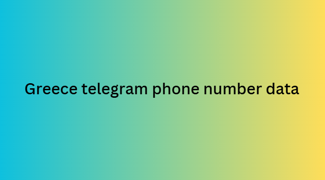 Greece telegram phone number data