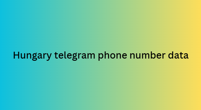 Hungary telegram phone number data