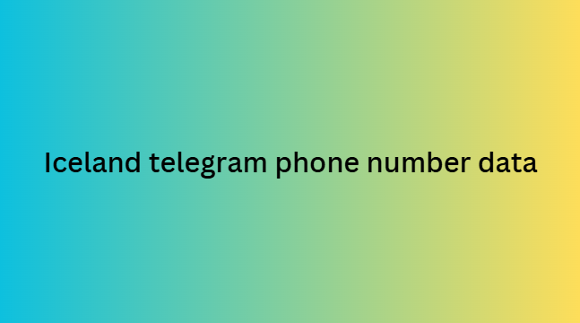 Iceland telegram phone number data