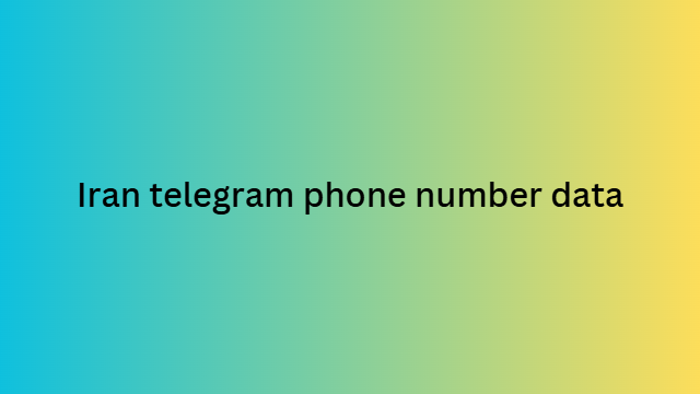 Iran telegram phone number data