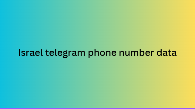 Israel telegram phone number data