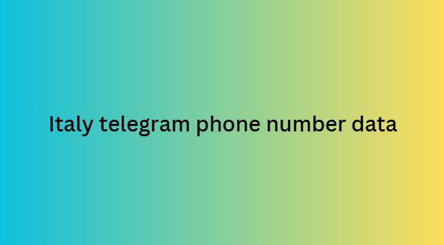 Italy telegram phone number data