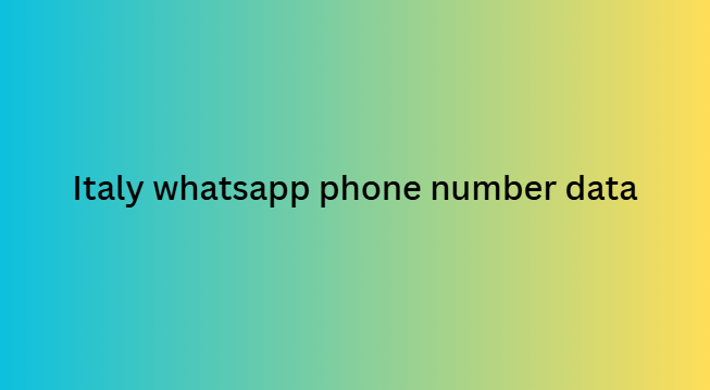 Italy whatsapp phone number data