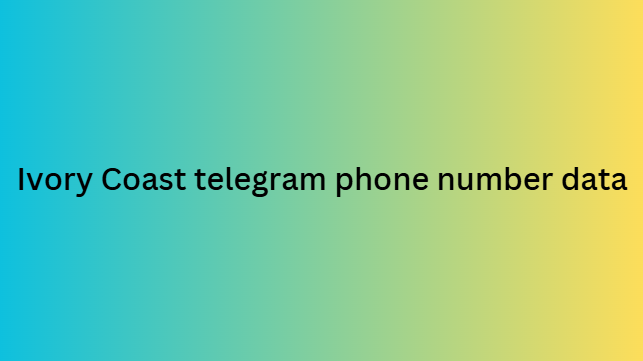 Ivory Coast telegram phone number data