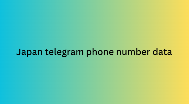 Japan telegram phone number data