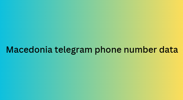 Macedonia telegram phone number data