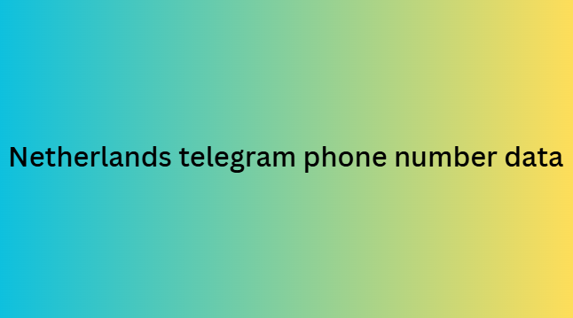 Netherlands telegram phone number data