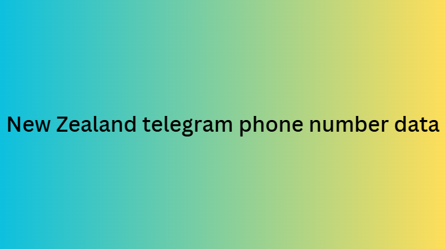 New Zealand telegram phone number data