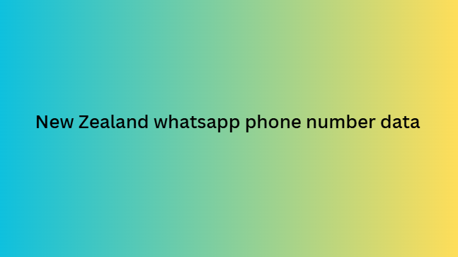 New Zealand whatsapp phone number data