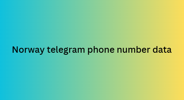 Norway telegram phone number data