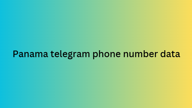 Panama telegram phone number data