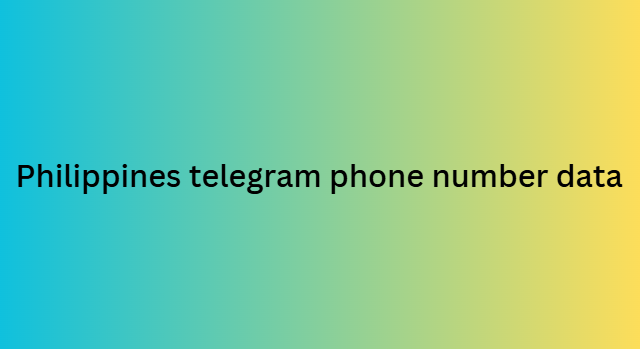 Philippines telegram phone number data