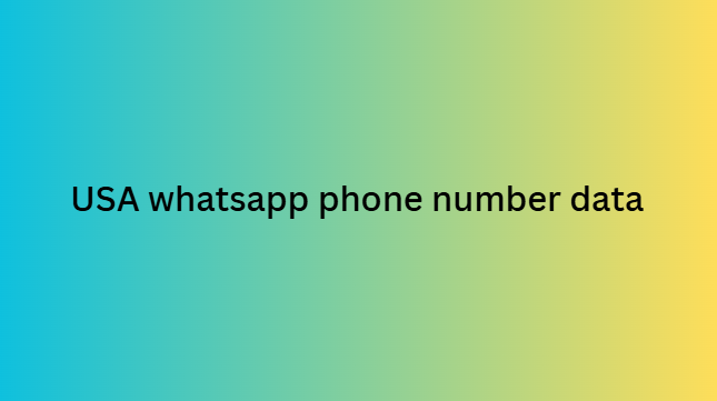 USA whatsapp phone number data